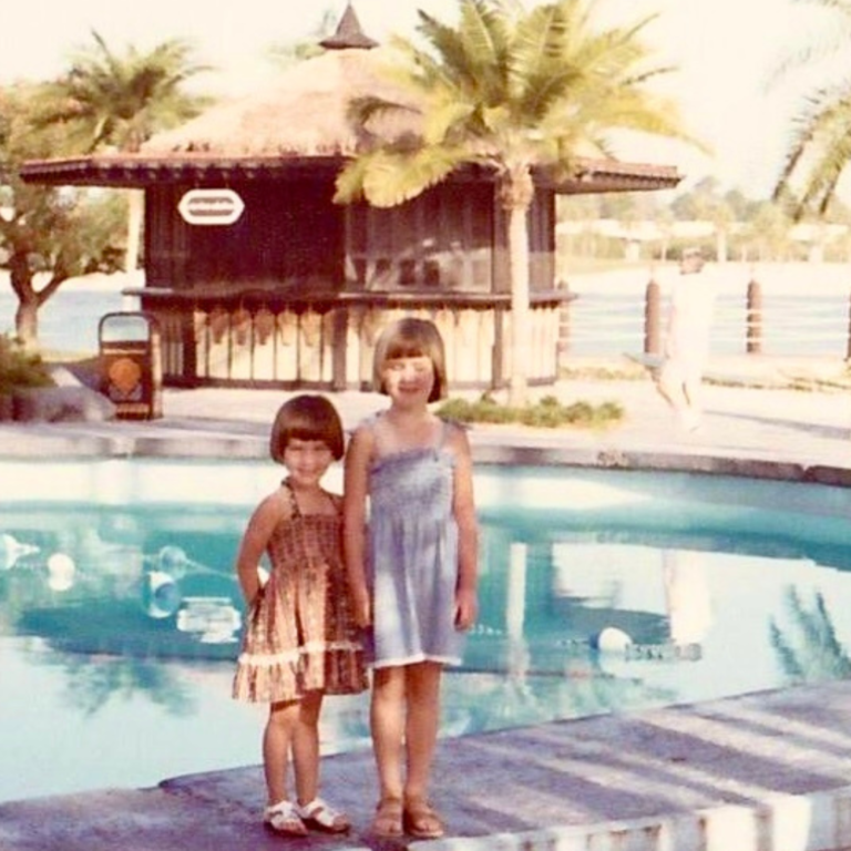 Susan and Cathy at Polynesian Resort 1970s