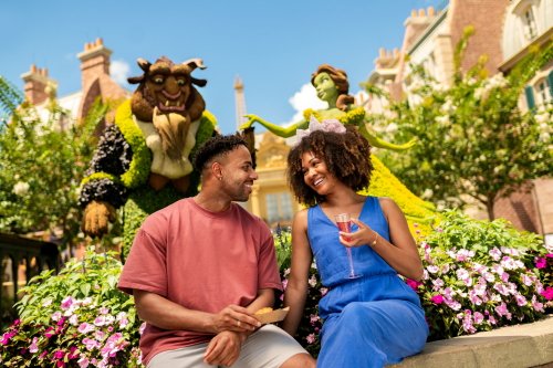 Epcot Couple, France Pavilion, Wine